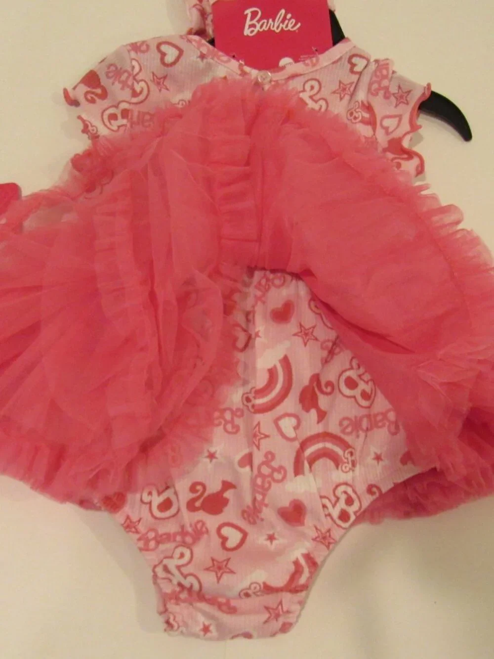 NEW TODDLER GIRLS' BARBIE OUTFIT WITH MATCHING HEADBAND SIZE 12 MONTHS